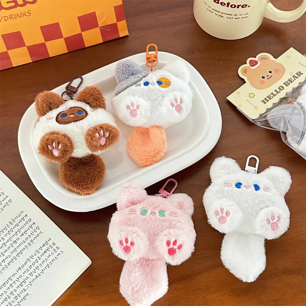 Plush Katt Nyckelring